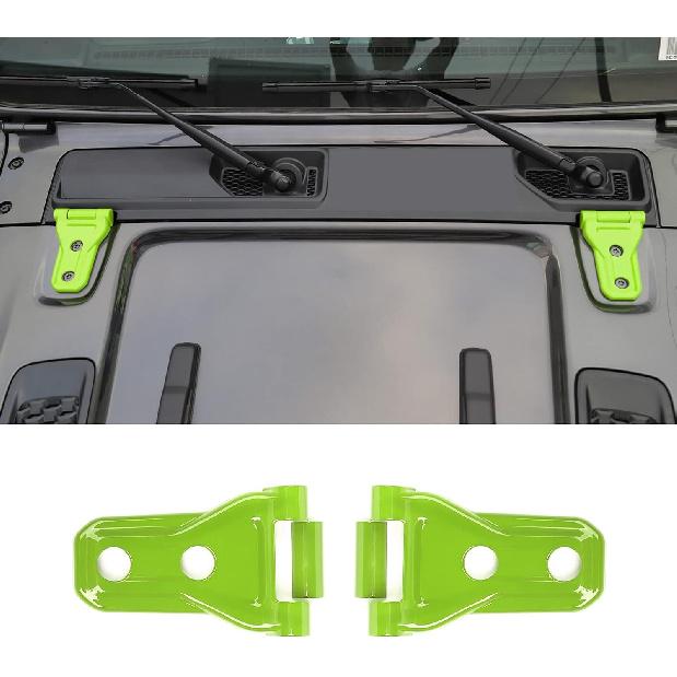 Motorhaubenscharnier-Abdeckung Dekorative Zierleiste Außenabdeckungs-Kit Passend für 2018-2025 Jeep Wrangler JL JLU & Gladiator JT(Matt-schwarz)