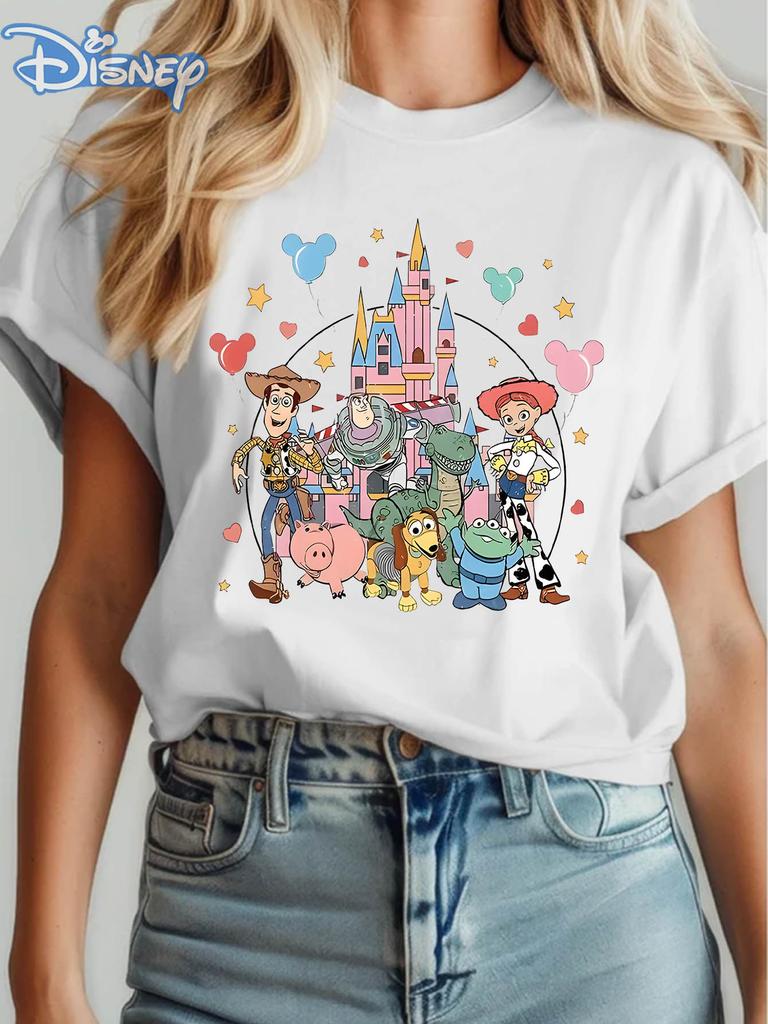 Toy Story and Friends Pattern Printed Unisexs Tshirt Summer Tshirt with Woody Buzz Jessie and Other Patterns
