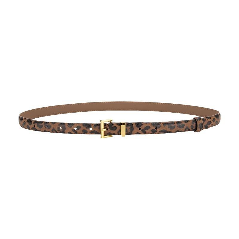 

New Leopard Leather Women s Belt Genuine Leather Korean Versatile Dress Jeans Decoration Trendy Belt for Women 105cm