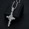 026 Jewelry Fashion Trend Inlaid Zircon Men's Exquisite Gift Jewelry Necklace Exquisite Snake Plate Cross Pendant