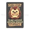 Sarcastic Hedgehog Metal Sign Garage Create Pub Plates Living Room Printed Tin Sign Poster