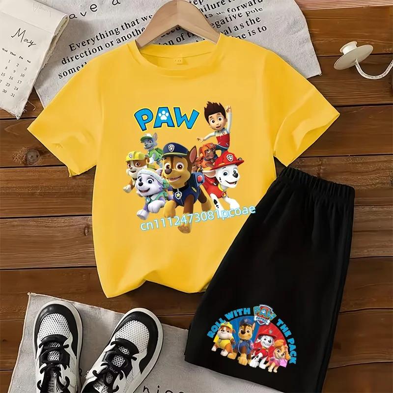2026 New Sportswear Kids T-Shirt Set Casual Top Summer Short Sleeve Shorts