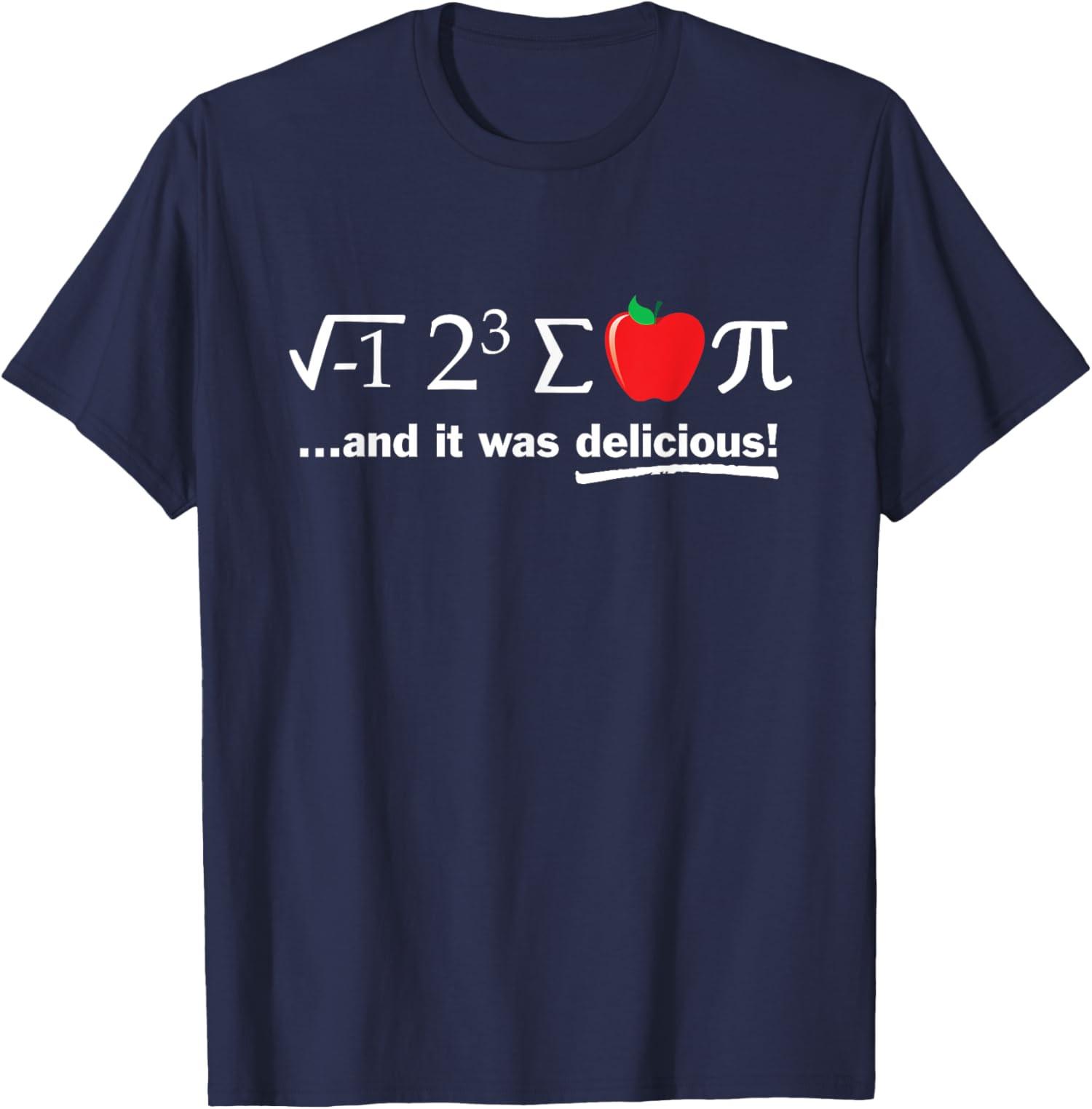 Pi Day Eight Sum Apple Delicious Funny Math Pun Love T-Shirt S разноцветный
