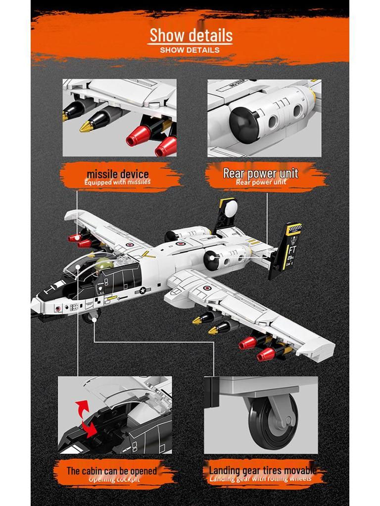 FC4101 Military Fighter Plane Model Building Blocks Set - Lego Compatible