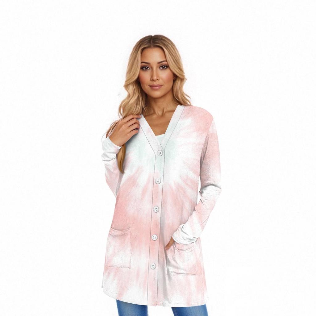 Women's Long Sleeve Cardigan Casual Jacket With Pockets Top
