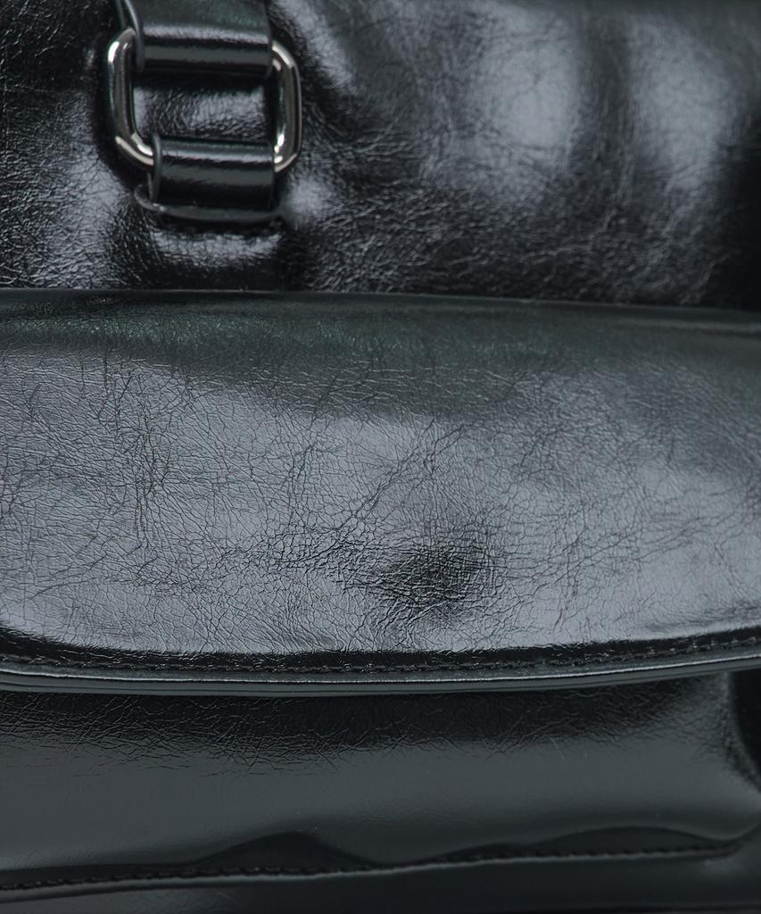 Euggen Flap Pocket Baguette Bag_Black