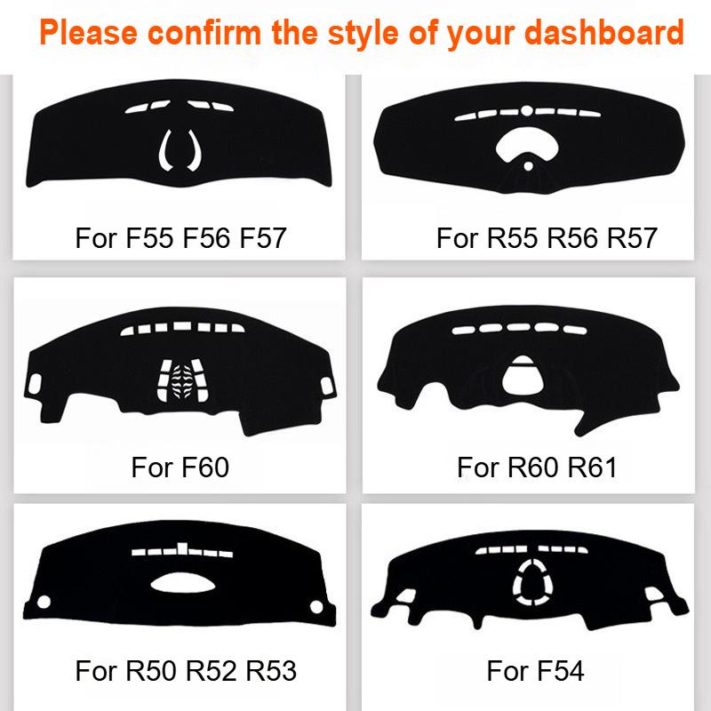 1PC Car Dashboard Panel Mat Sunscreen Non-Slip Pad For Mini Cooper F54 F56 F55 F60 R56 R55 R60 R61 Car Accessories