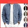 Lederähnliche Pulloverjacke für Herren mit Reißverschluss und Taschen für legere Herbstkleidung