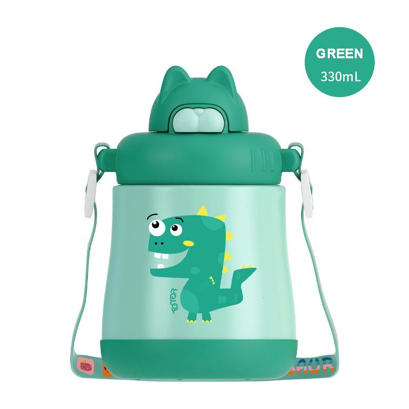 

Детская чашка с большим животом, милая соломенная чашка из нержавеющей стали 316, портативная мультяшная бутылка для воды, подарок, детская изоляция