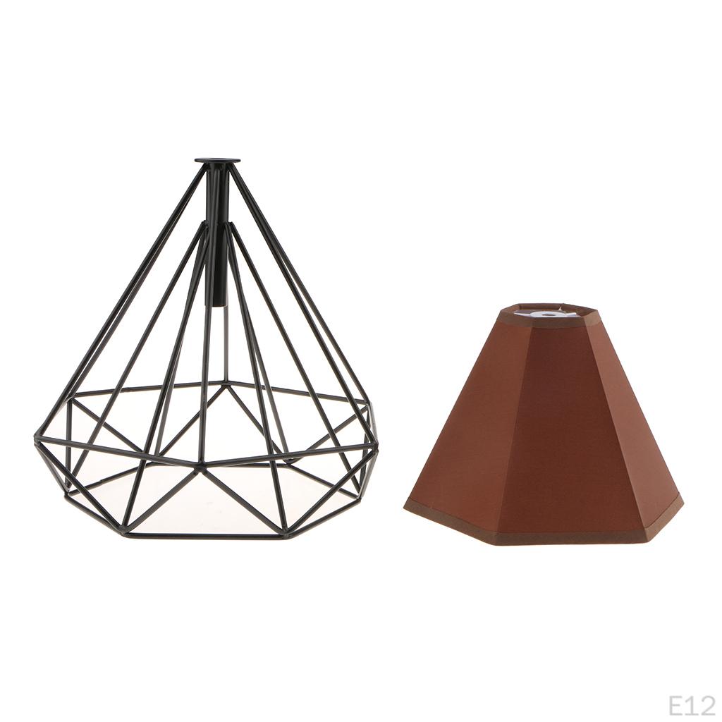 Metal Diamond Bulb Guard Lamp Cage Light Lampshade 12 Colors