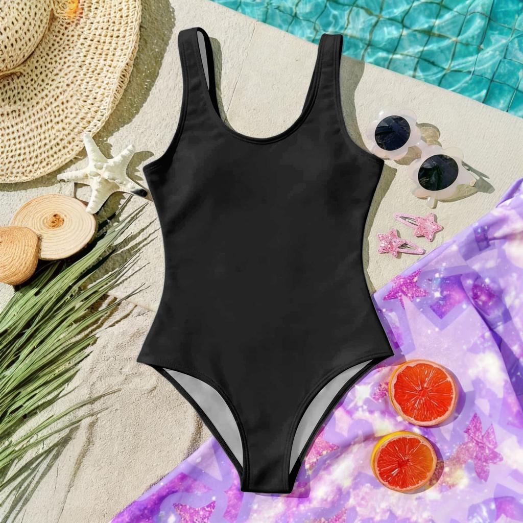 Girls One Piece Swimsuit Summer Kids Swimwear Sleeveless Casual Beachwear Lightweight Comfortable Fit for Swimming and Outdoor Activities