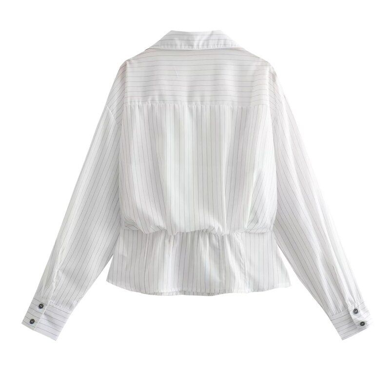 Spring Dignified Sense of Design Stripes Silm Shirt