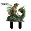 Renters Friendly Garden Stake Fairy Dragon Stake, Fantasy Yard Art Outdoor Durable on Decoration for Planter Flower Bed Lawn Magical Accessory