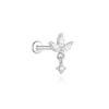 6/7/8/9mm 1pc Sparkling Moissanite Earrings Classic Shining Circle Hoop Earrings For Women Fine Jewelry