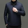 Firstview Men's Stand Collar Lamb Wool Lined Cotton Jacket