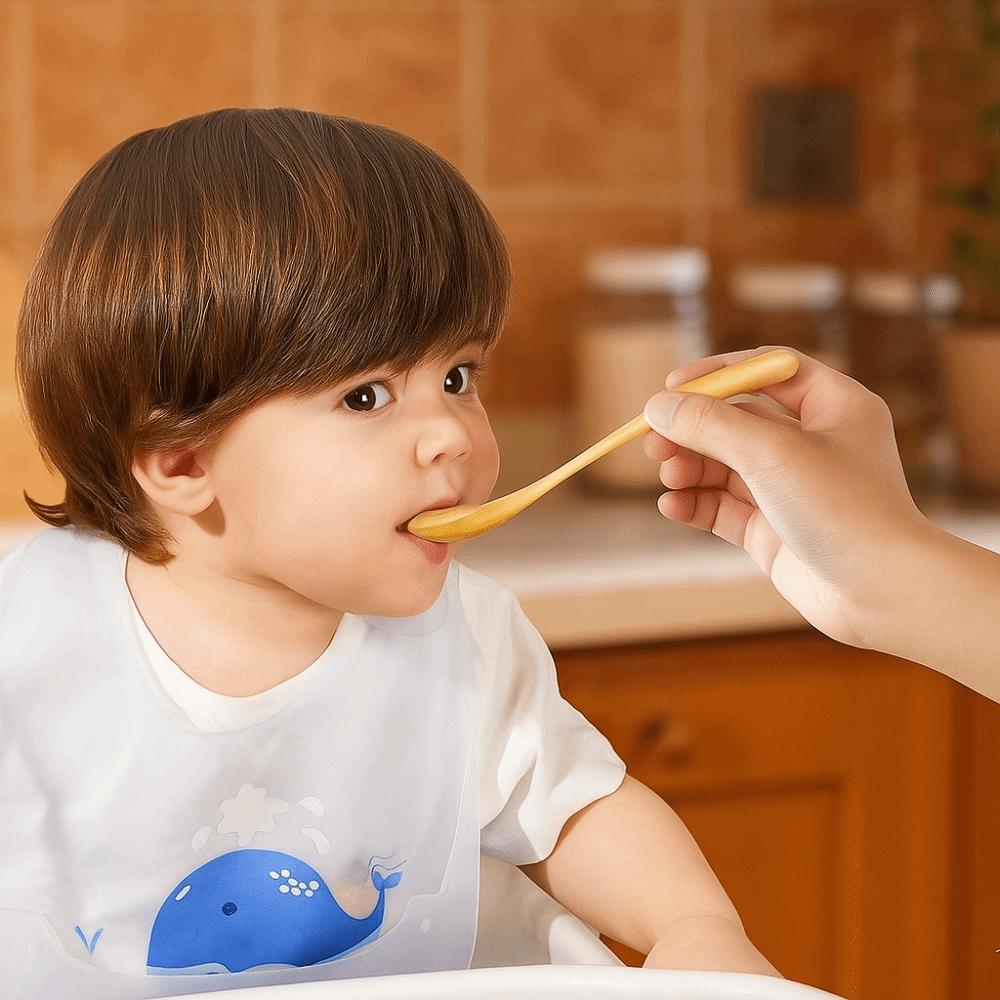 Soft Silicone Infant Feeding Spoon Easy Clean Soft Spoon 2pcs Set Ergonomic Spoon Newborn Feeding