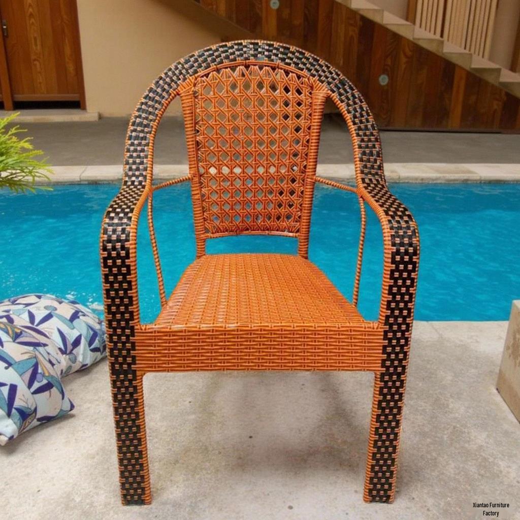 Recliner 2025 High-Back Rattan Chair, 500 Jin Capacity, for Home, Outdoor, Leisure, Dining, and Mahjong.