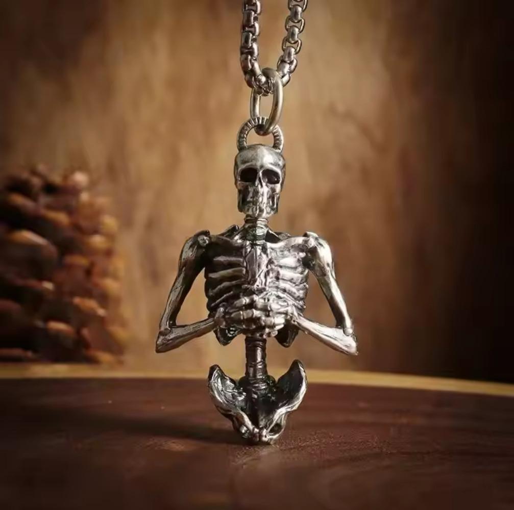 Halloween Punk Style Skull Necklace, Independent Station Fashion Retro Jewelry Pendant