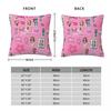 Emilia Mernes MP3 Kissenbezug Doppelseitiger Druck Polyester Kissenbezug Dekor Kissenbezug für Sofakissen Zuhause Quadratisch 45*45cm