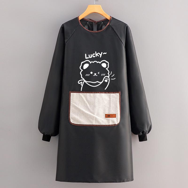 Waterproof and Oil-Proof Long Sleeve Kitchen Apron for Adults