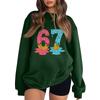 Women's Fashionable Casual Long-Sleeved Round-Neck Printed Pullover Sweatshirt