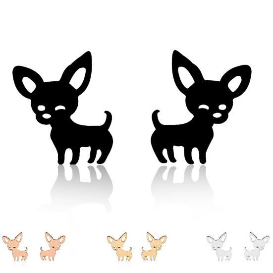 Stylowe kobiece kolczyki Urocze drążone elementy ze stali nierdzewnej