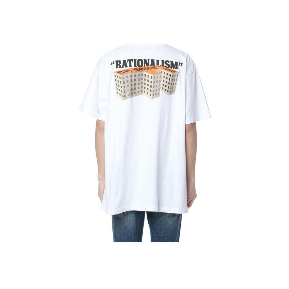 Off-White SS20 Rationalism Logo Print T-Shirt Men Tops White OMAA038R201850070188