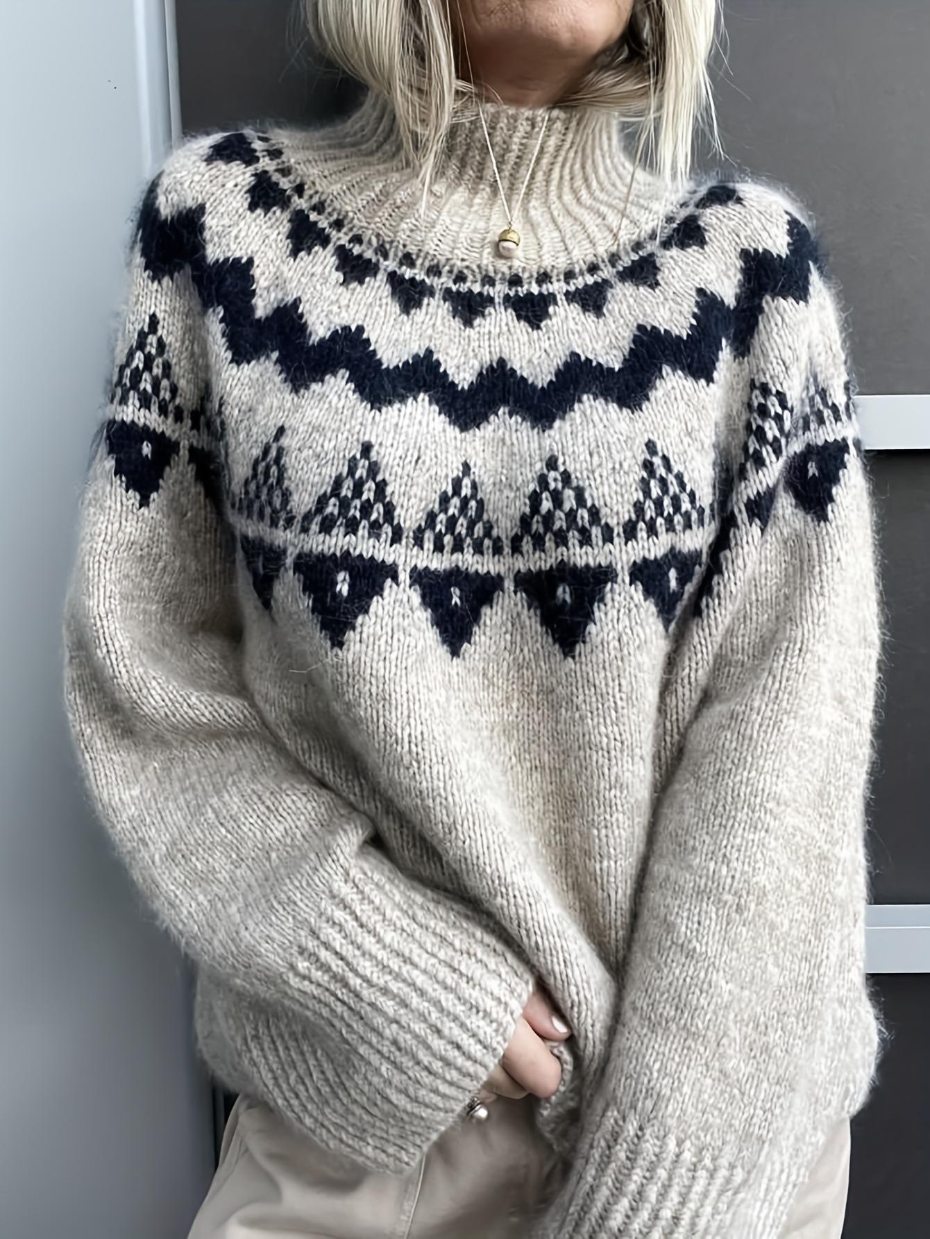 

Women s Autumn Winter Knit Sweater, Retro Lazy Set-in Pullover, Ribbed Loose Top XL сірий колір