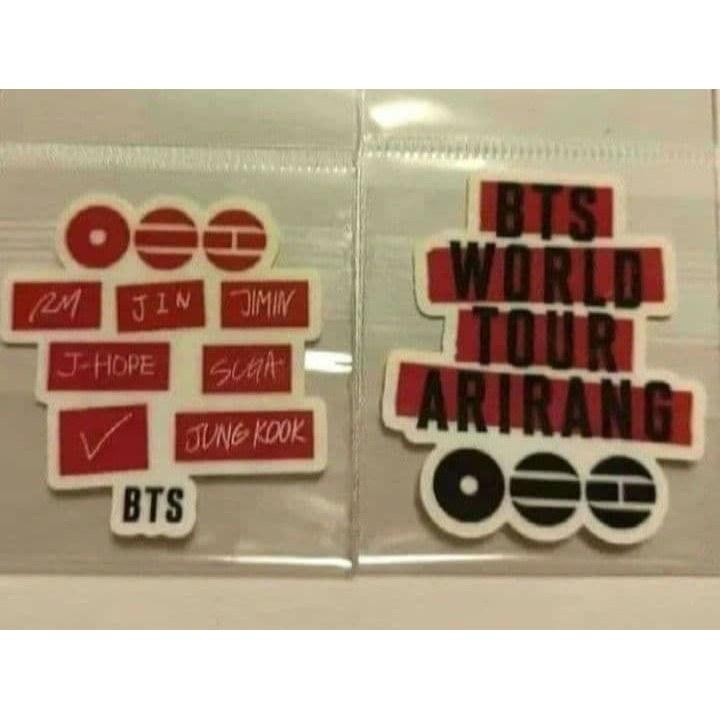 BTS Arirang logo sticker 2 types set tour name