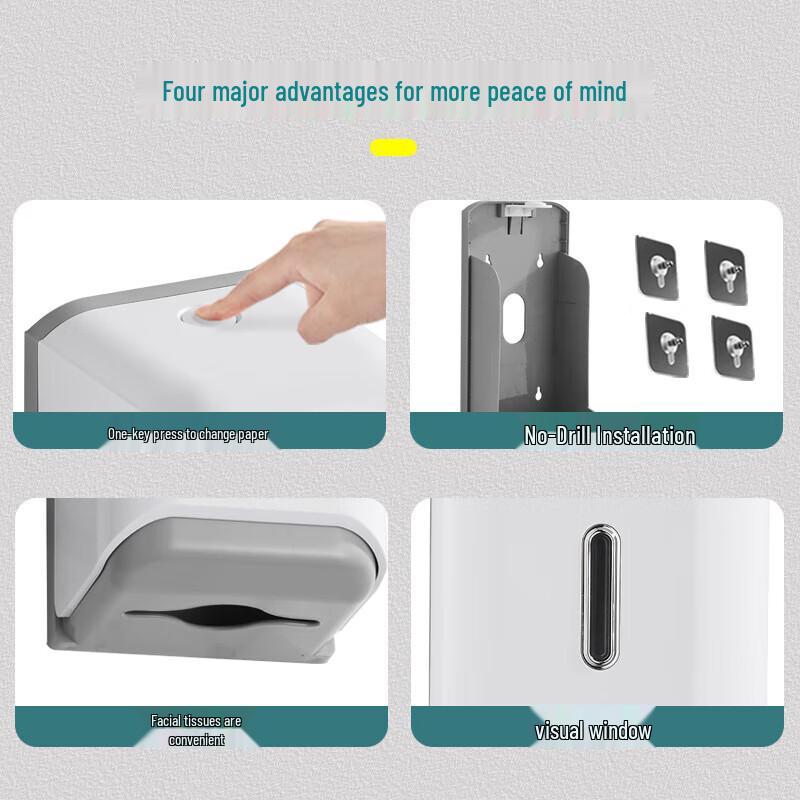 MODUN M-5871 Wall-Mounted Adhesive Tissue Dispenser