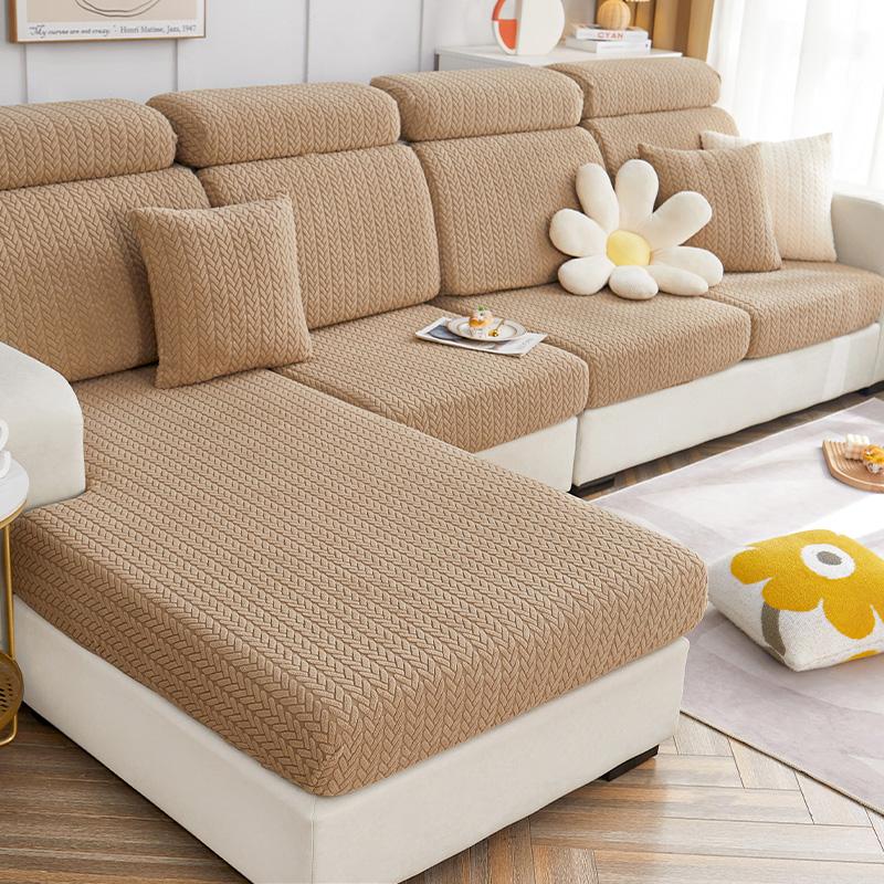 Jacquar Stretch Couch Cushion Cover Thick Cushion Slipcover for Chair Loveseat Sofa Cushion Furniture Protector Seat Cover
