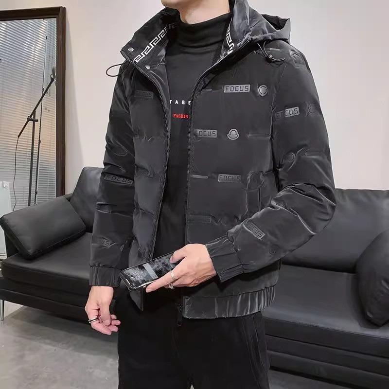 2025 New Men's Hooded Down Jacket Fashionable Korean Winter Cold Protection and Warm Plus Size Jacket Men's Cotton Jacket