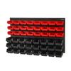 Wall Mounted Storage Bins, 48-Bin Parts Rack Organizer Garage Plastic Shop Tool with Wall Panels, Tool Organizer for Nuts, Bolts, Screws, Nails