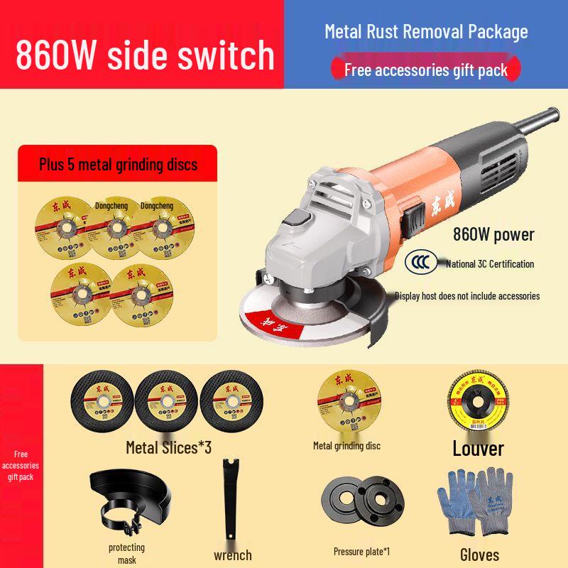 

Dongcheng High-Power Multi-functional Angle Grinder CN plug (adapter included)