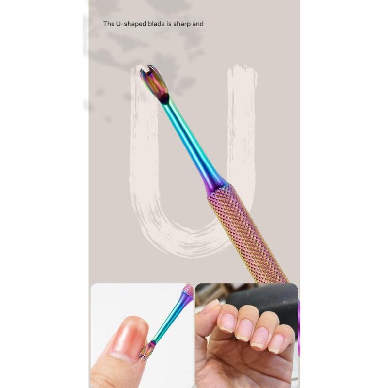Professional Cuticle Pusher Remover Tool Featuring Double End Design And Vibrant Color Choices For Manicure Enthusiasts