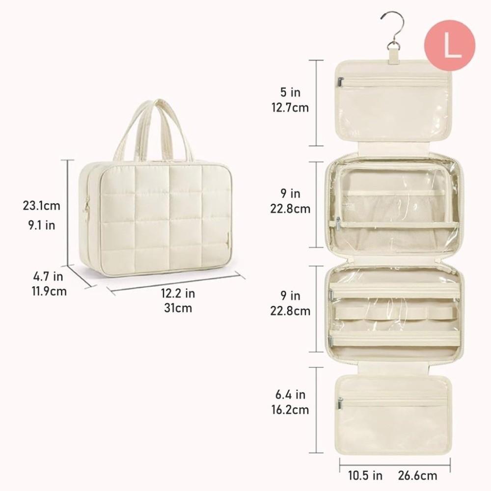 Zipper Closure Travel Toiletry Bag Cloth Women Cosmetic Bag Cosmetic Handbag  Unisex Toiletries
