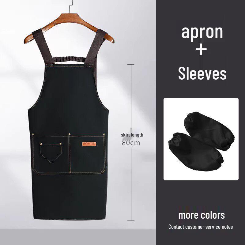 Custom Logo Waterproof Waist Apron for Milk Tea, Hot Pot, and Coffee Shop Staff