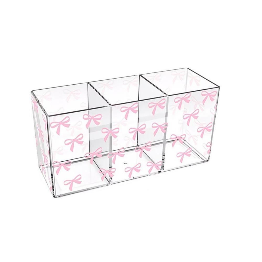 Transparent Makeup Brush Holder Plastic Stationery Storage Box Practical Makeup Organizer  Bathroom