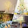 60CM Birch Tree Light Warm White USB Battery Power Holiday Decorative Tree Christmas Halloween Easter Gift