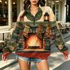 Women's Trendy Print Half Zip Sweatshirt Lightweight Casual Pullover for Everyday Wear