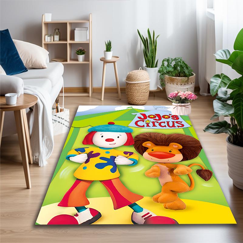 1pc Office Printed Area Carpet, Christmas Reindeer Rug, Home Sofa Chair Mat For Christmas and Halloween Décor