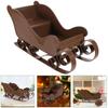 DIY Christmas Santa Accessories Reusable Santa Claus Sled Figurine Christmas Sleigh Statue  Window
