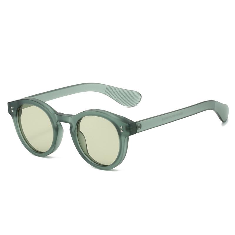 SHAUNA Fashion Round Jelly Color Women Sunglasses Shades UV400 Retro Punk Rivets Men Matte Sun Glasses