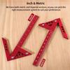 1Pcs 45°/90° Angle Ruler Aluminum Alloy Center Finder Line Gauge & Angle Marking Ruler For Carpenter Marking Measurement Tool
