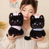 Cute And Charming Black Cat Plush Toy Adorable Cat Featuring Cream Cake Decor Plush Doll Sweet Companion Doll Birth Date Present