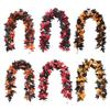 Artificial Maple Leaf Vine Fall Decor Black Leaves Harvest Season Home Decoration Silk Floral Garland