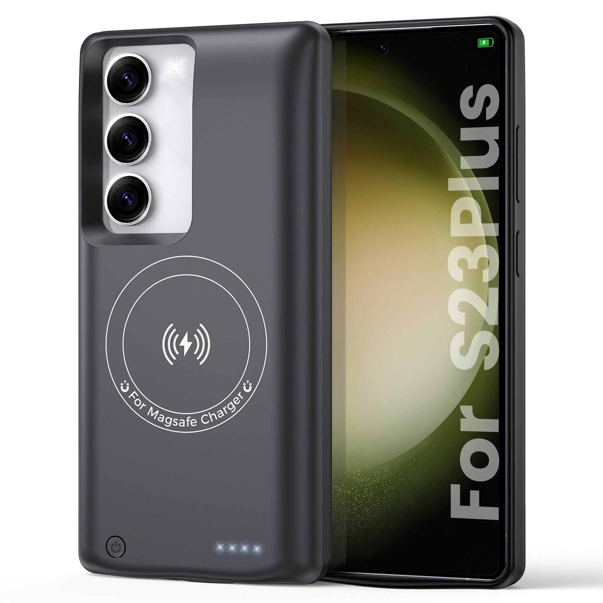 

TY-118W For Samsung Galaxy S23+/S22+ 5G 10000mAh Battery Case Charger Cover Compatible with MagSafe (Not Support Wireless Discharge) A