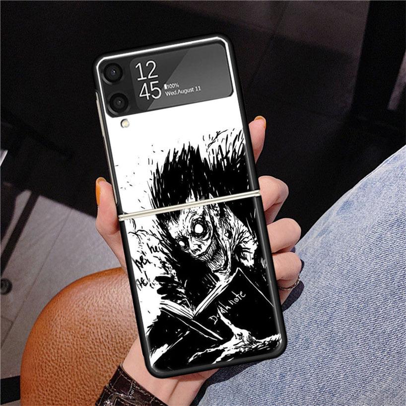 N-Note D-Death Anime Ryuk Phone Case For Samsung Z Flip 7 6 5 4 3 Galaxy ZFlip7 ZFlip6 ZFlip5 ZFlip4 ZFlip3 5G Print Cover