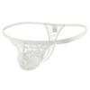 Men Underpants Hollow Out Lace Embroidery Slim Fit Comfortable Breathable T-back See-through Mesh U Convex Thongs Sleeping Clothes