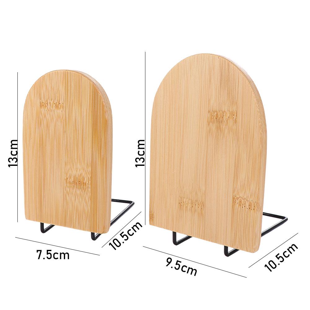 Student Stationary Desk Storage Office Supplies Bookshelf Book Stand Wood Bookend Book Holder